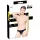Black Level - tanga bărbați clasic din latex - negru