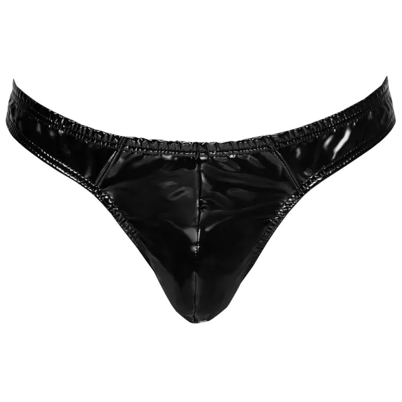 Black Level - tanga bărbați clasic din latex - negru