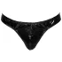Black Level - tanga bărbați clasic din latex - negru