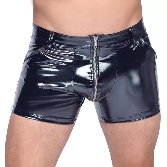 Black Level - short bărbătesc latex cu buzunare laterale - negru - M