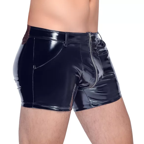 Black Level - short bărbătesc latex cu buzunare laterale - negru - M
