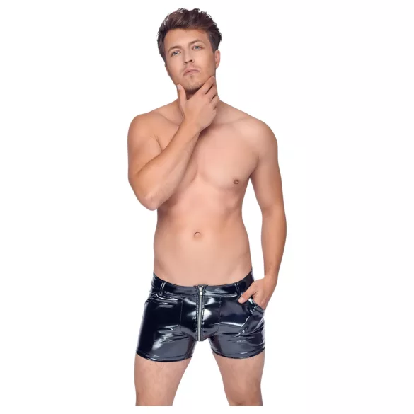 Black Level - short bărbătesc latex cu buzunare laterale - negru - M
