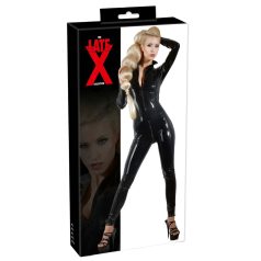 LATEX - salopetă damă cu mâneci lungi - latex negru - S