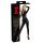 LATEX - salopetă damă cu mâneci lungi - latex negru - 2XL
