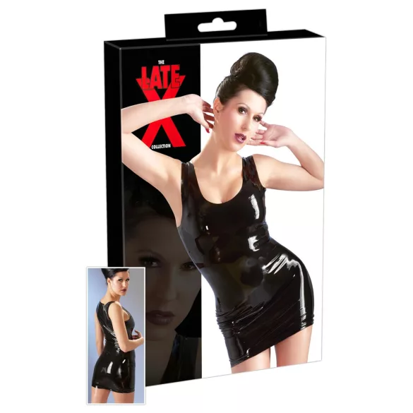 Rochie mini fără mâneci Late X (neagră) - XL