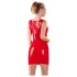 LATEX - rochie mini fără mâneci - latex roșu - S