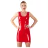 LATEX - rochie mini fără mâneci - latex roșu - XL