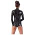 LATEX - salopetă scurtă, deschisă, cu mâneci lungi (negru) - L