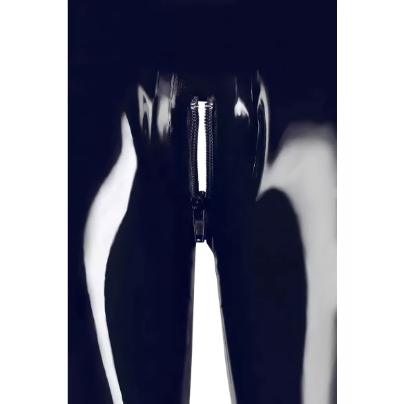 LATEX - leggings sexy cu fermoar - latex negru - XL