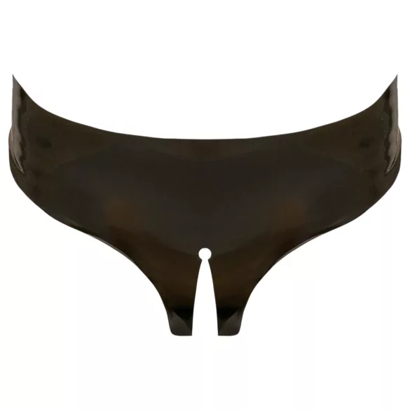 Chiloți tanga negri dama, complet deschiși (mărimi S‑L)