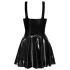 LATEX - rochie mini cu fustă cu volane (negru)