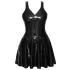 LATEX - rochie mini cu fustă cu volane (negru) - M