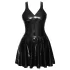 LATEX - rochie mini cu fustă cu volane (negru) - XL