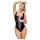 LATEX - body din latex cu fermoar complet (negru)