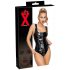 LATEX - body din latex cu fermoar complet (negru)
