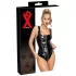LATEX - body latex cu fermoar complet (negru)