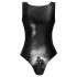 LATEX - body din latex cu fermoar complet (negru)