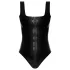 LATEX - body latex cu fermoar complet (negru) - M