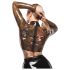 LATEX - top din latex transparent (transparent-negru) - S-L