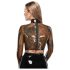 LATEX - top din latex transparent (transparent-negru) - S-L