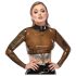LATEX - top din latex transparent (transparent-negru) - S-L
