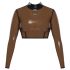 LATEX - top din latex transparent (transparent-negru) - S-L