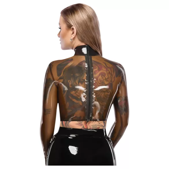 LATEX - top latex transparent - negru transparent - L