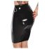 LATEX - Fustă midi din latex (neagră)
