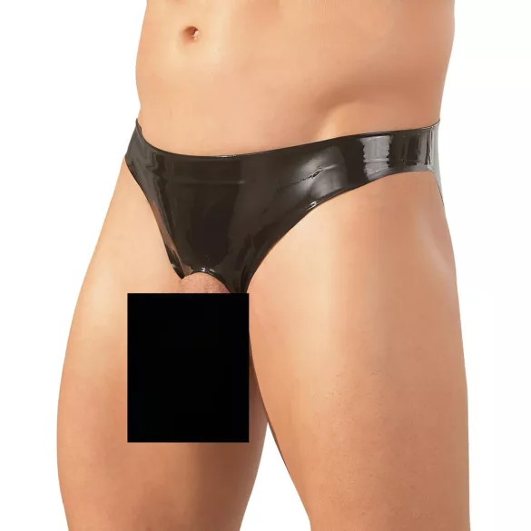 LATEX - slip bărbătesc - latex negru - mărime S-L