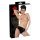 LATEX - chiloți damă cu dildo interior (negru) - M