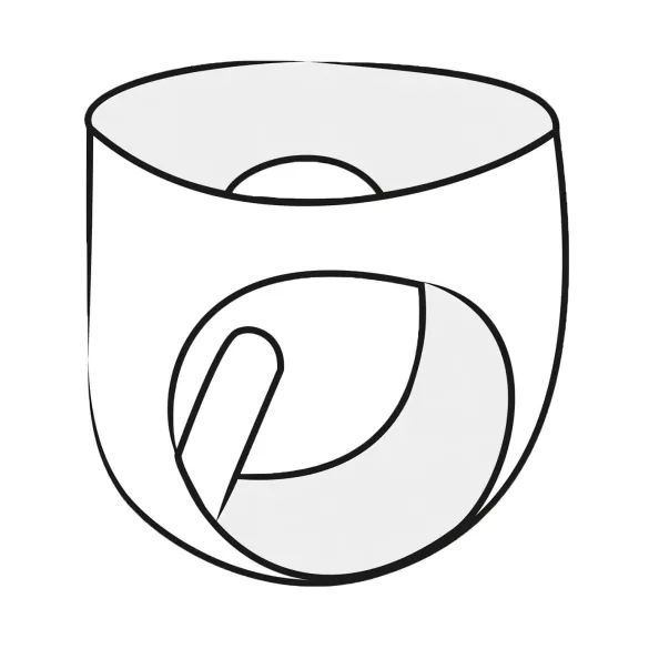 LATEX - chiloți femei cu prezervativ vaginal - latex negru - L