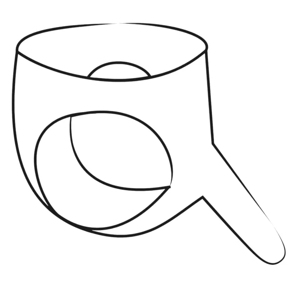 LATEX - chilot cu dildo exterior - negru (S-L)