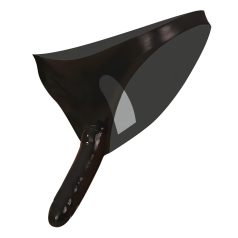 LATEX - chiloți cu dildouri duble - latex negru S-L