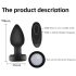 Mrow - Vibrator Anal Iluminat cu Radio (Negru)