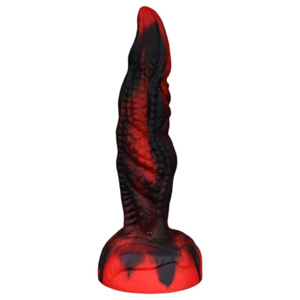 Dildo OgazR Hell Dong - texturat - 20 cm (roșu)