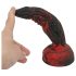 Dildo OgazR Hell Dong - texturat - 20 cm (roșu)