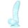 Vibrația Mării - dildou cu textură, 17 cm, albastru-alb