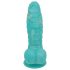 Vibrația Mării - dildou cu textură, 17 cm, albastru-alb