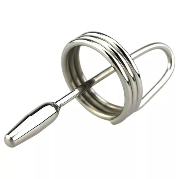 DeepRing - dilatator cu inel - metalic - 9 cm - argintiu