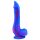 Inkipus - Dildo cu testicule din silicon - 18cm (albastru-roz)