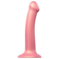   Strap-on-me Strălucire Metalică M - dildo prietenos cu pielea (roz metalic)