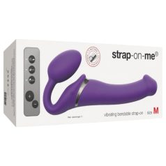   Strap-on-me M - Vibrator cu sistem de prindere fără curea (mov)