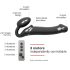 Strap-on-me M - vibrator cu centură - mărime medie (negru)