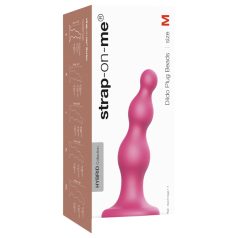 Strap-on-me Beads M - dildo cu bile și ventuză (roz)