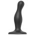 Strap-on-me Curvy S - dildo ondulat cu ventuză (negru)