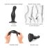 Strap-on-me Curvy S - dildo ondulat cu ventuză (negru)