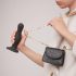 Strap-on-me Curvy S - dildo ondulat cu ventuză (negru)