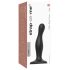 Strap-on-me Curvy S - dildo ondulat cu ventuză (negru)