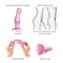 Strap-on-me Curvy S - dildo curbat ventuză (roz)