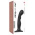 Strap-on-me P&G S - dildo curbat cu ventuză (negru)